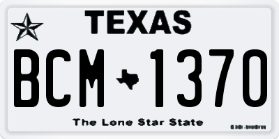 TX license plate BCM1370