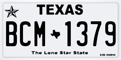 TX license plate BCM1379