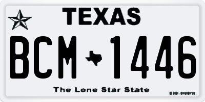 TX license plate BCM1446