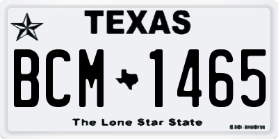 TX license plate BCM1465