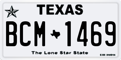 TX license plate BCM1469