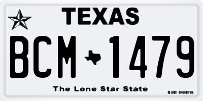 TX license plate BCM1479