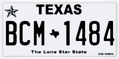 TX license plate BCM1484
