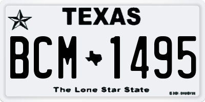 TX license plate BCM1495