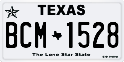 TX license plate BCM1528