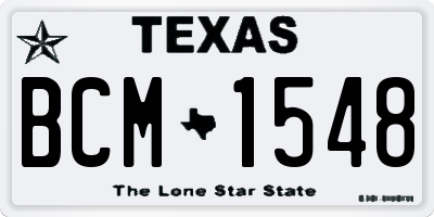 TX license plate BCM1548