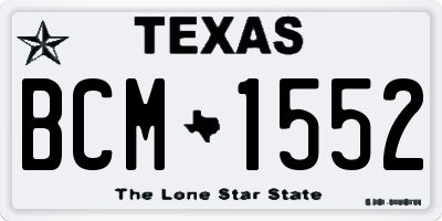 TX license plate BCM1552