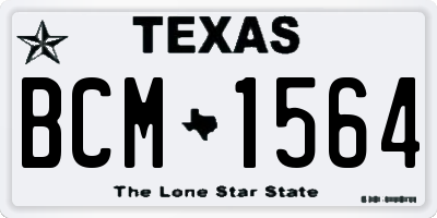 TX license plate BCM1564