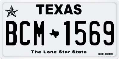 TX license plate BCM1569