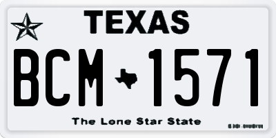TX license plate BCM1571