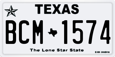 TX license plate BCM1574