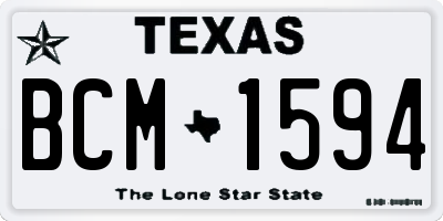 TX license plate BCM1594