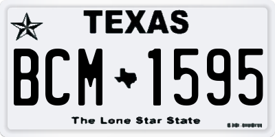 TX license plate BCM1595