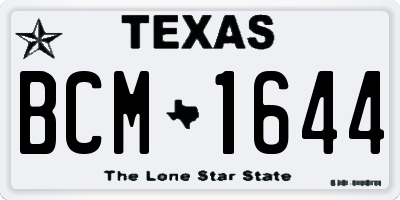 TX license plate BCM1644