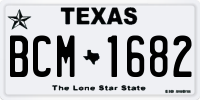 TX license plate BCM1682