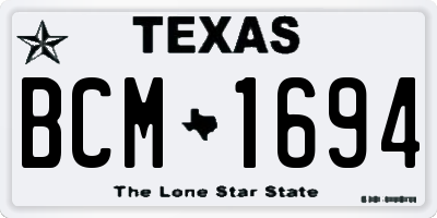 TX license plate BCM1694