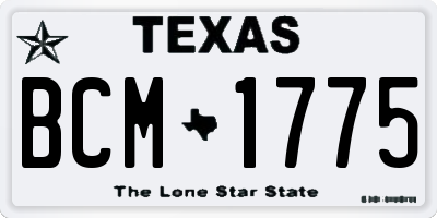 TX license plate BCM1775