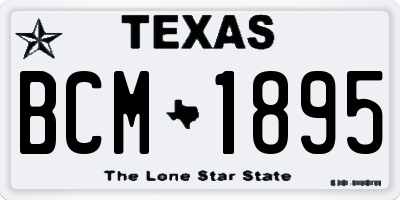 TX license plate BCM1895