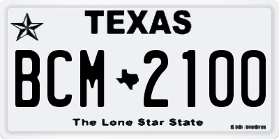 TX license plate BCM2100