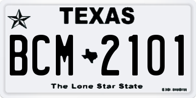 TX license plate BCM2101