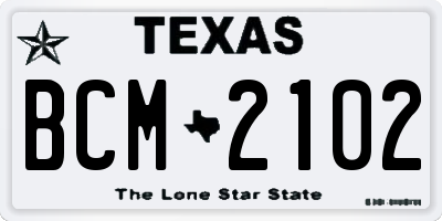 TX license plate BCM2102
