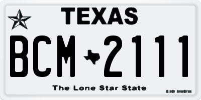 TX license plate BCM2111