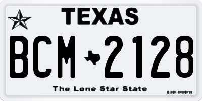 TX license plate BCM2128