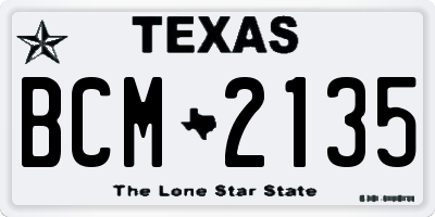 TX license plate BCM2135
