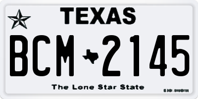 TX license plate BCM2145