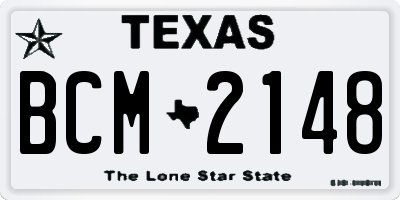 TX license plate BCM2148