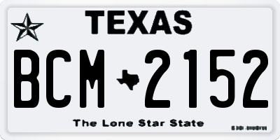 TX license plate BCM2152