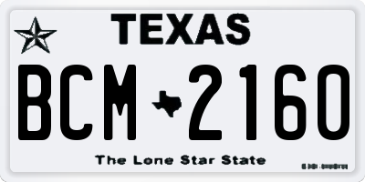 TX license plate BCM2160