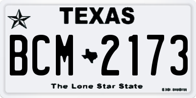 TX license plate BCM2173