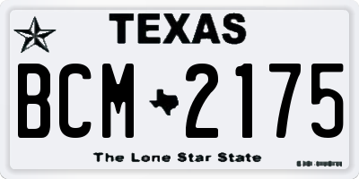TX license plate BCM2175