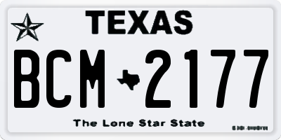 TX license plate BCM2177
