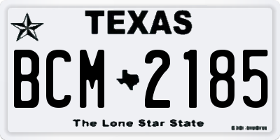 TX license plate BCM2185