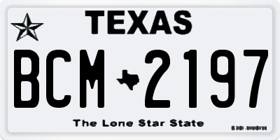 TX license plate BCM2197