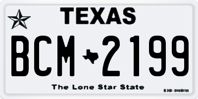 TX license plate BCM2199