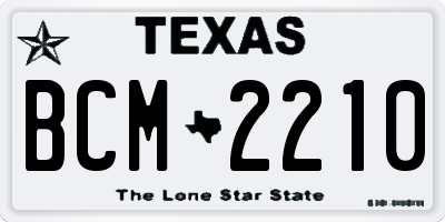 TX license plate BCM2210