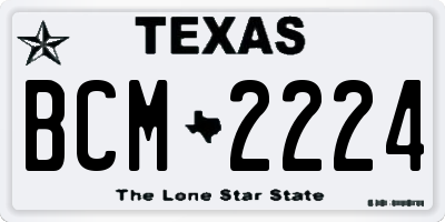 TX license plate BCM2224