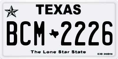 TX license plate BCM2226