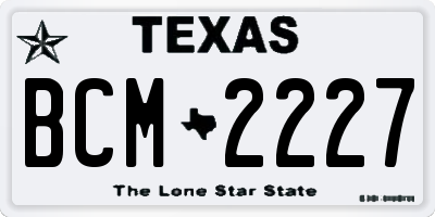 TX license plate BCM2227