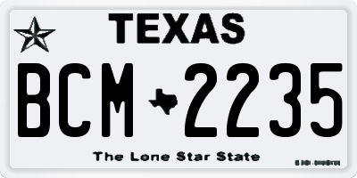 TX license plate BCM2235
