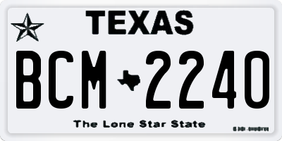 TX license plate BCM2240