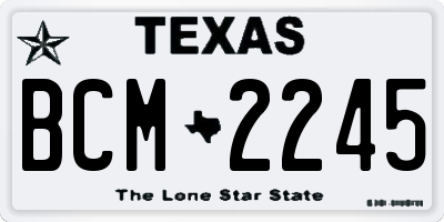 TX license plate BCM2245