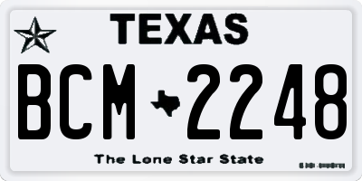 TX license plate BCM2248