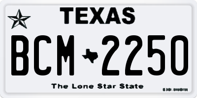 TX license plate BCM2250