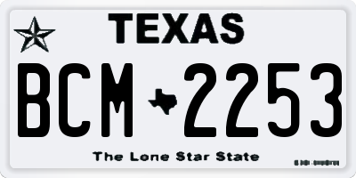 TX license plate BCM2253