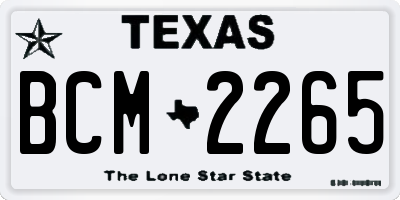 TX license plate BCM2265