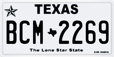 TX license plate BCM2269